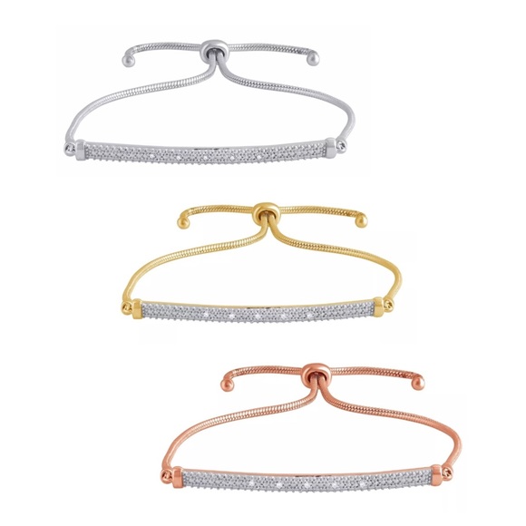 Natural Diamond Adjustable Boho Bracelet - Picture 1 of 5